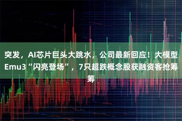 突发，AI芯片巨头大跳水，公司最新回应！大模型Emu3“闪亮登场”，7只超跌概念股获融资客抢筹